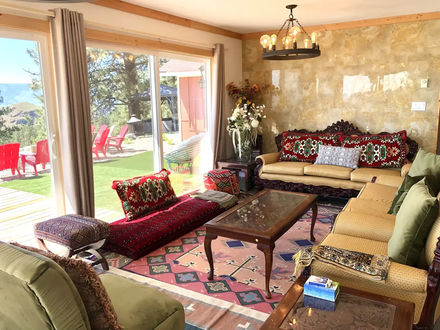 Living room textured wall